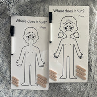 "Where does it hurt?" sickness body board