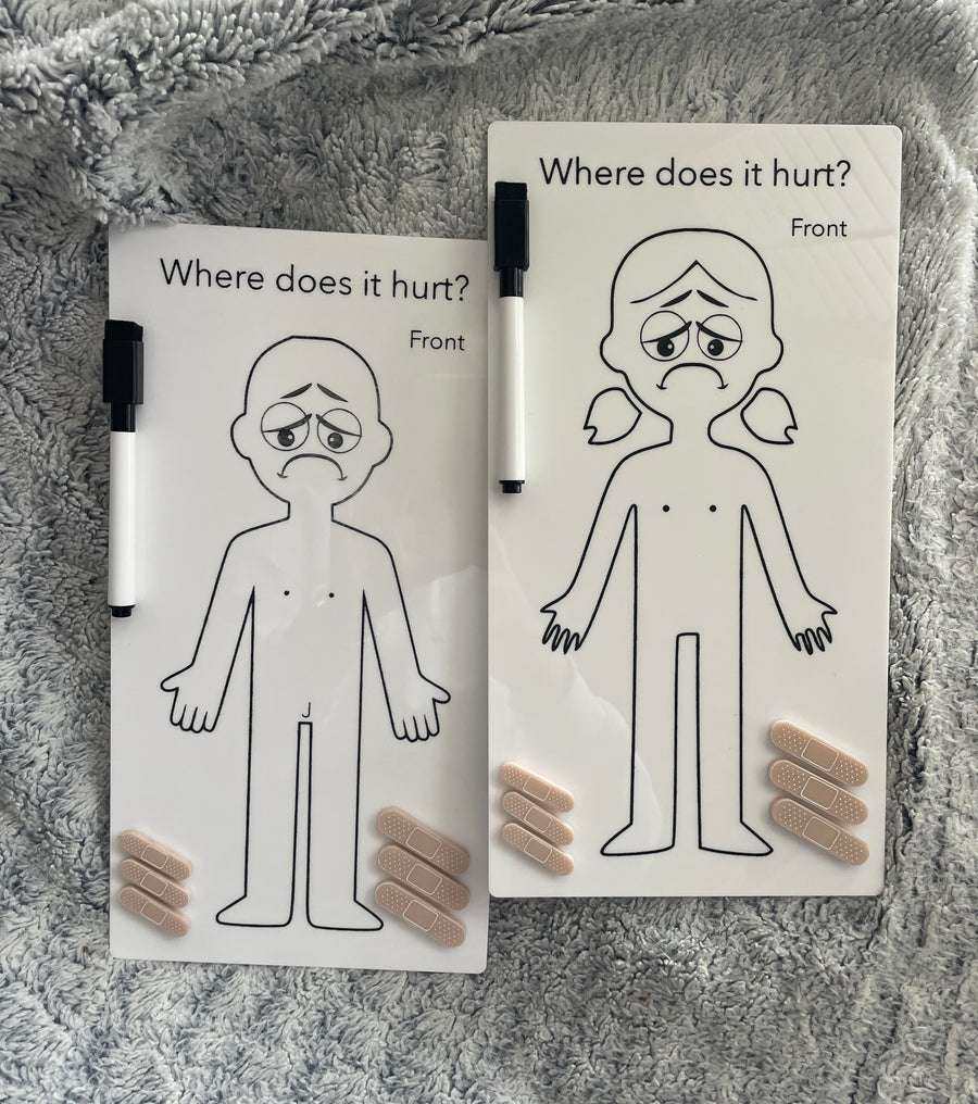 "Where does it hurt?" sickness body board