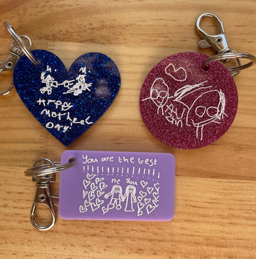 Handwritten/Drawn Keepsake Keyring