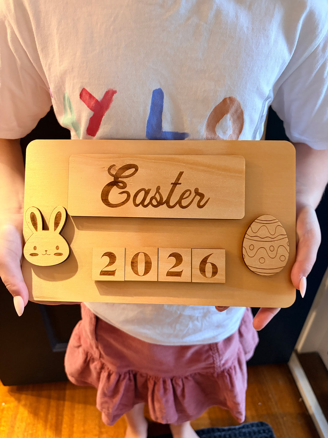 Interchangeable Holiday Photo Board | Wooden Milestone Sign | Christmas, Easter & Yearly Photo Prop