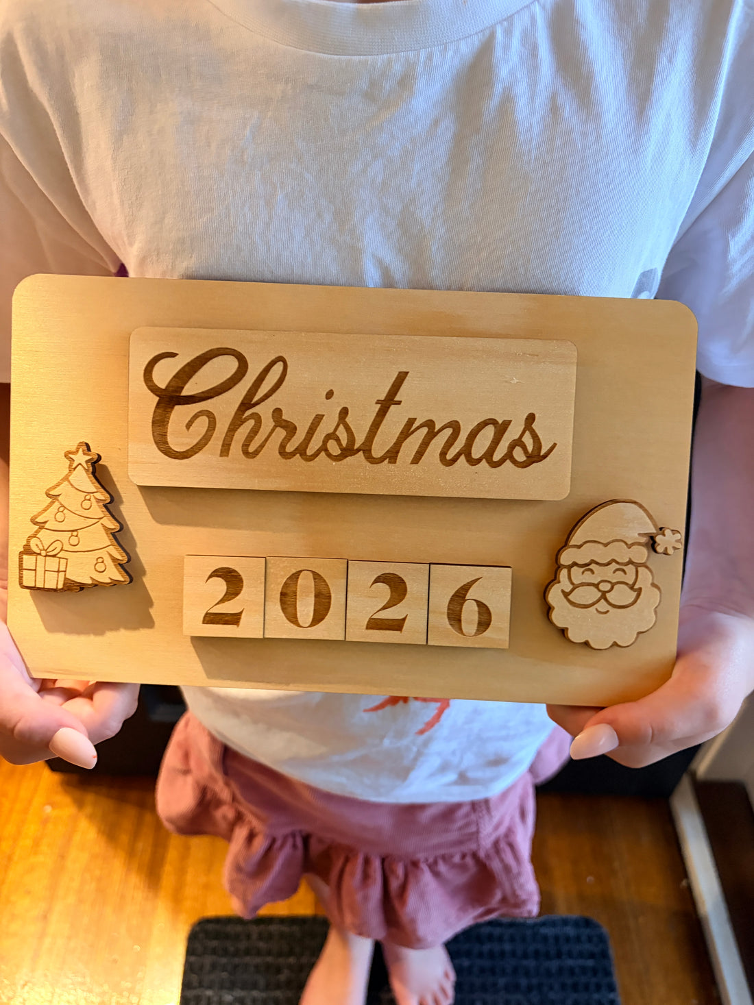 Interchangeable Holiday Photo Board | Wooden Milestone Sign | Christmas, Easter & Yearly Photo Prop