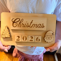 Interchangeable Holiday Photo Board | Wooden Milestone Sign | Christmas, Easter & Yearly Photo Prop