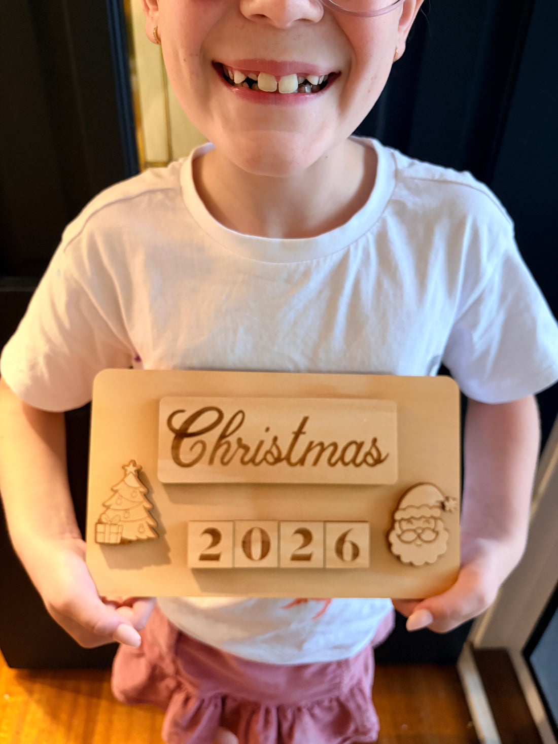 Interchangeable Holiday Photo Board | Wooden Milestone Sign | Christmas, Easter & Yearly Photo Prop