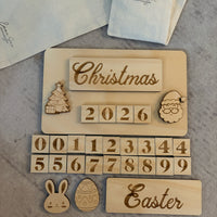 Interchangeable Holiday Photo Board | Wooden Milestone Sign | Christmas, Easter & Yearly Photo Prop