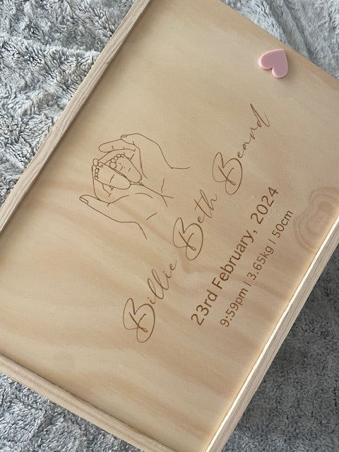 Personalised Baby Keepsake Box