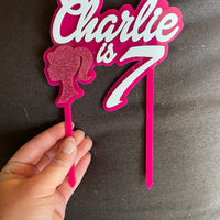 Barbie'ish inspired cake topper