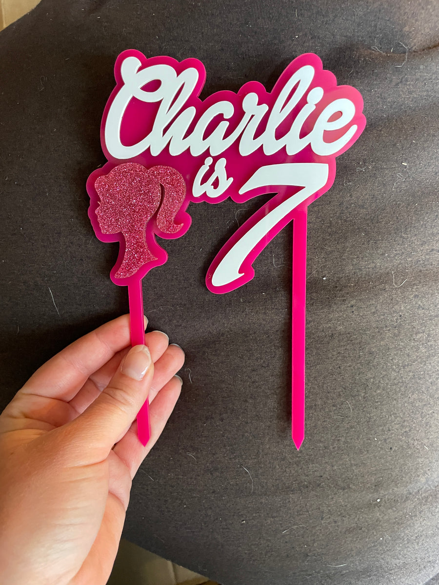 Barbie'ish inspired cake topper