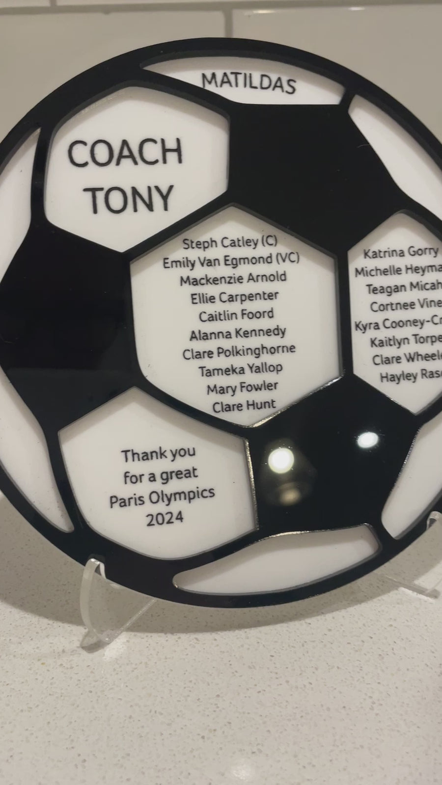 Soccer Coach Thank You Plaque