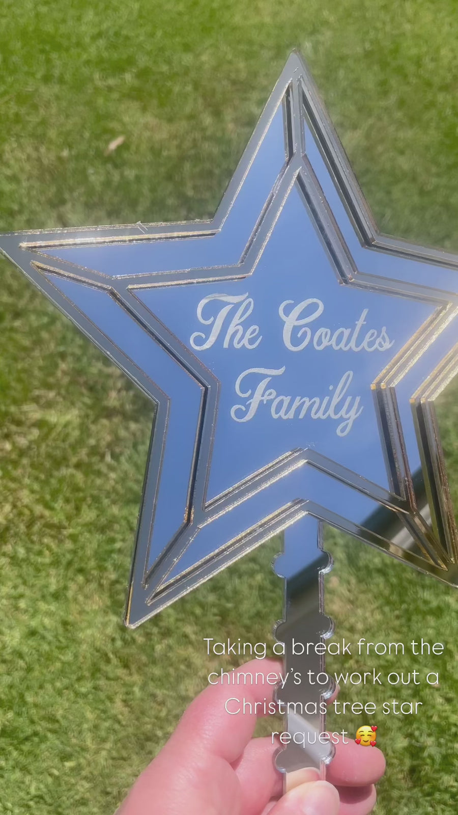 Personalised Christmas Star Tree Topper