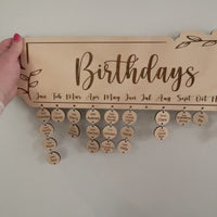 Birthday Calendar Wall Hanging