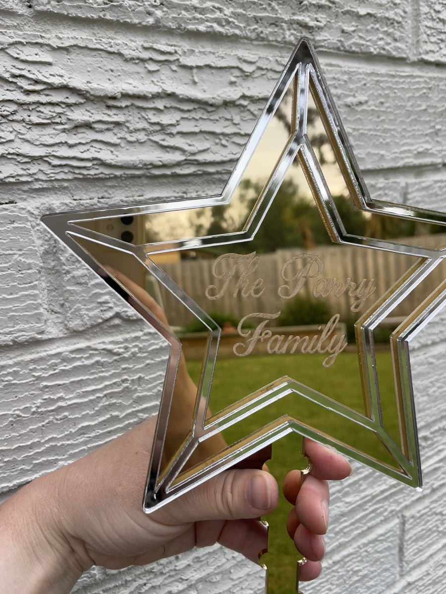 Personalised Christmas Star Tree Topper