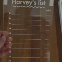 Personalised To-Do List aka "Harvey's list"