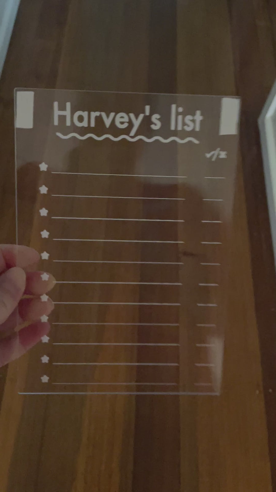 Personalised To-Do List aka "Harvey's list"