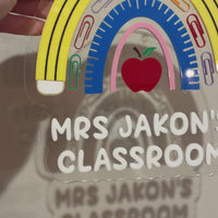 Acrylic Classroom Sign - Stationary Design