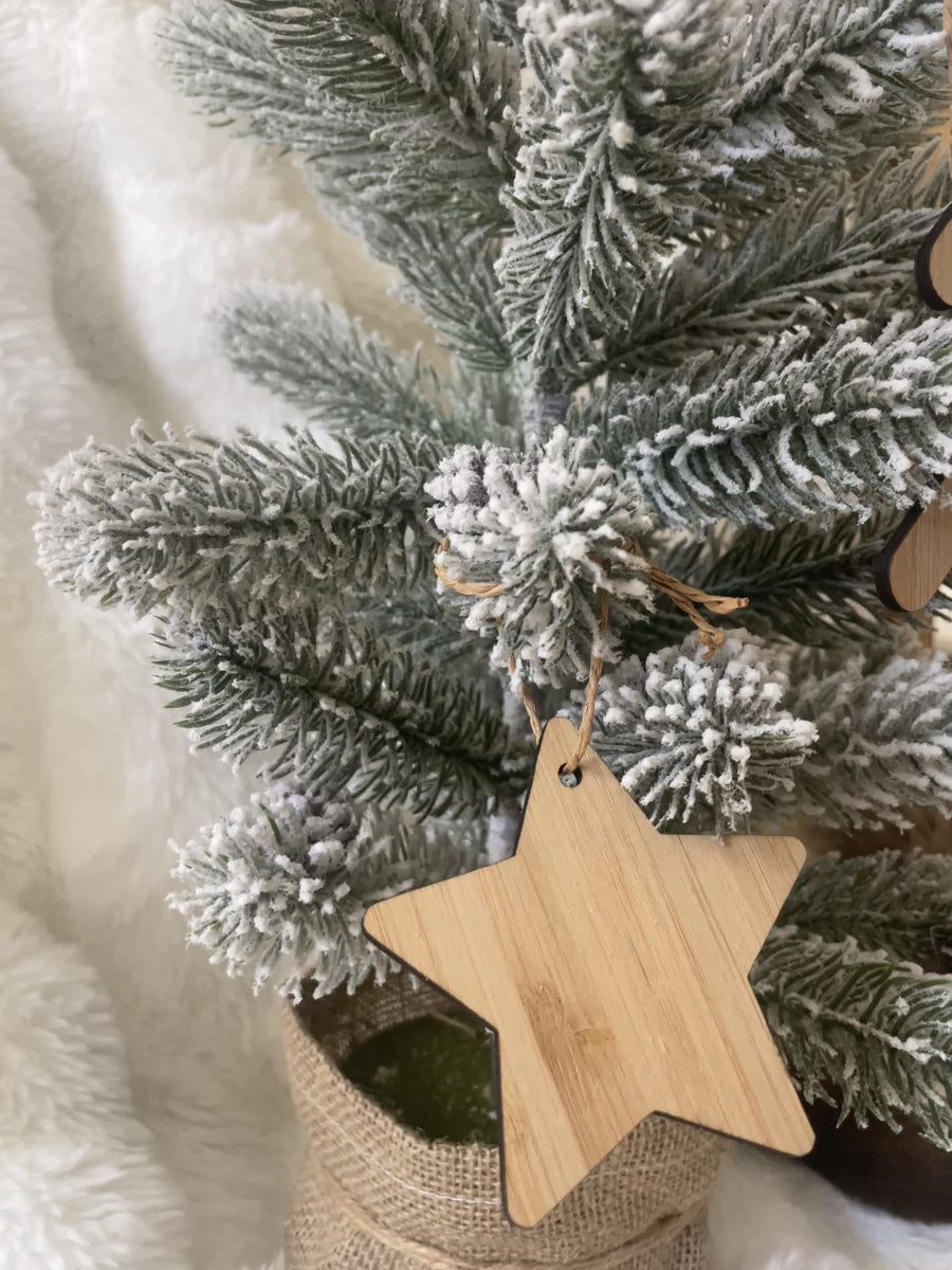 Bamboo Christmas Decorations – Set of 4 Ornaments