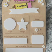 First and Last Day of School Boards - Daisies or Stars (Interchangeable name)