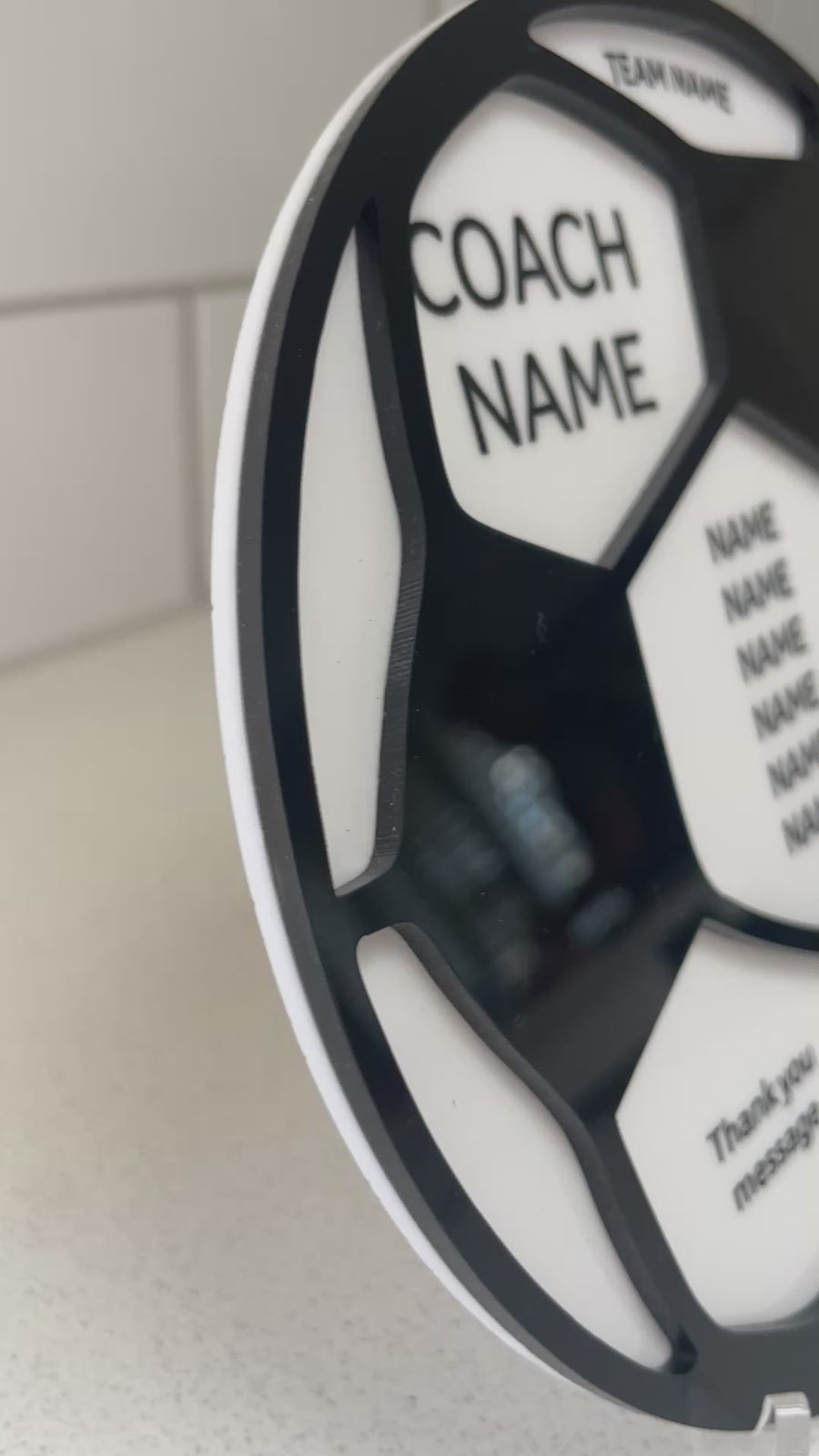 Custom Football (Soccer) Coach Gift – Coach Appreciation Plaque