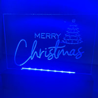 Merry Christmas LED light base and sign