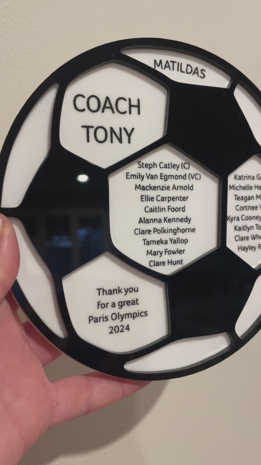 Soccer Coach Thank You Plaque