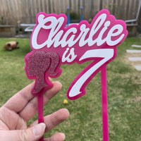 Barbie'ish inspired cake topper