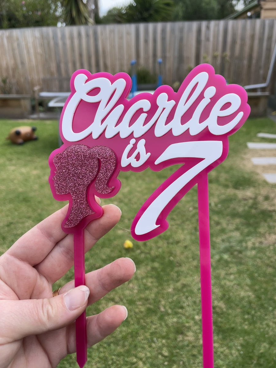 Barbie'ish inspired cake topper