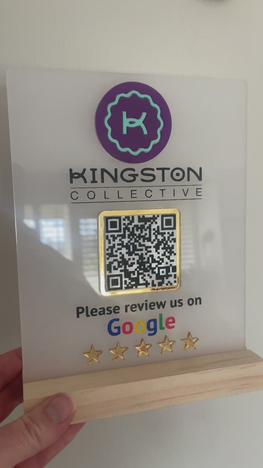 Custom Google Review QR Code Sign - Acrylic