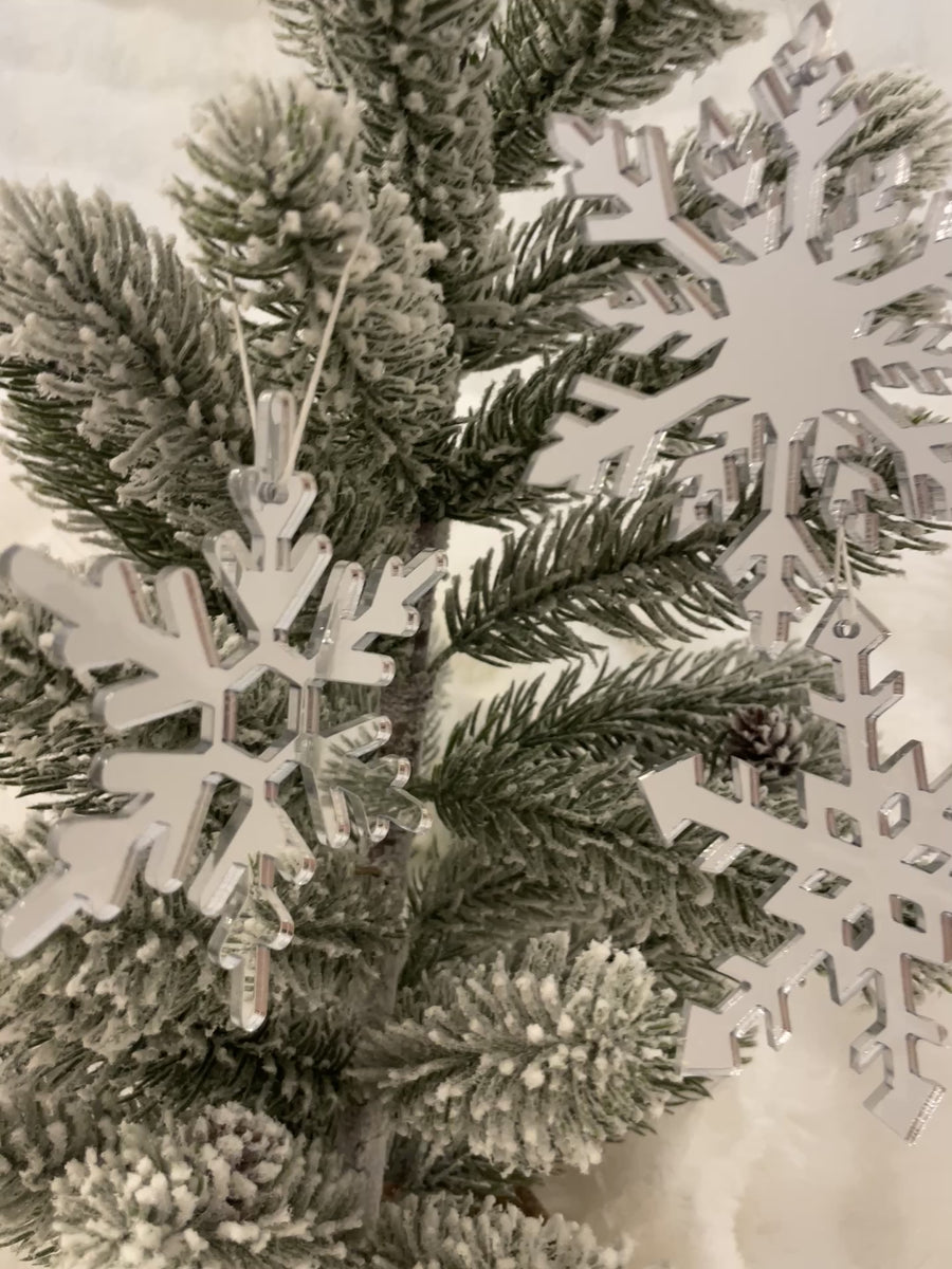 Silver Snowflake Trio – Christmas Decorations