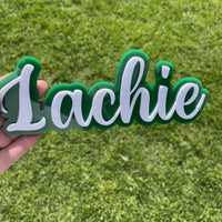 Personalised double layered name sign SMALL 7.5cm high - FREE SHIPPING