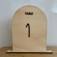 Table numbers - arch