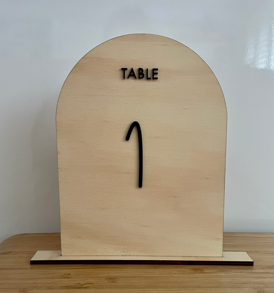 Table numbers - arch