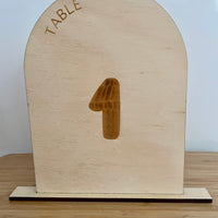 Table numbers - arch