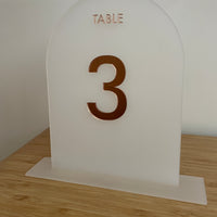 Table numbers - arch