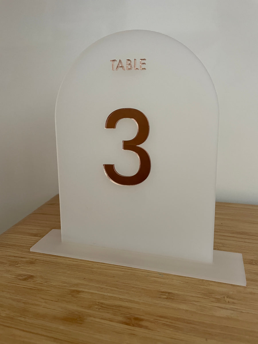 Table numbers - arch