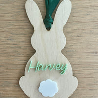 Personalised Easter bunny basket tags