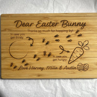 Personalised Easter Bunny bamboo board