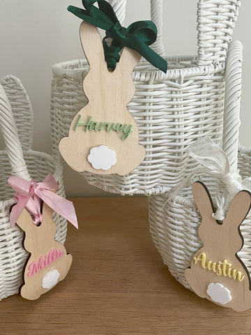 Personalised Easter bunny basket tags