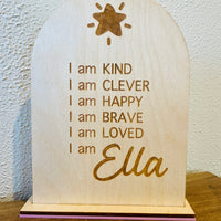 ‘I am…’ personalised boards