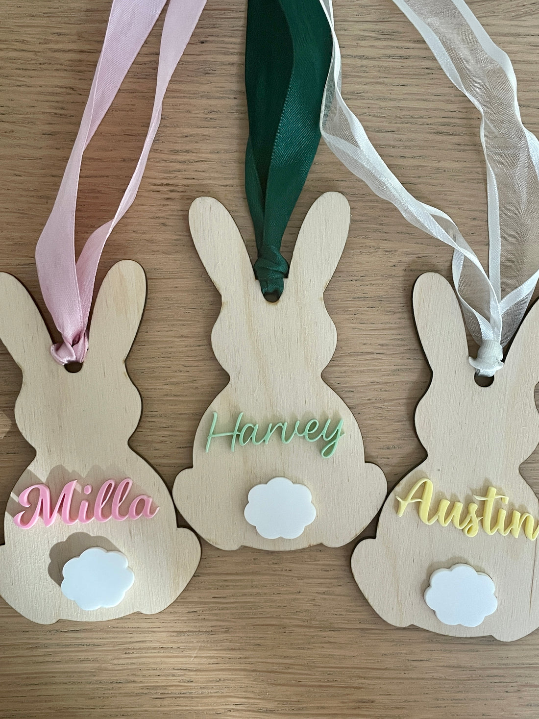 Personalised Easter bunny basket tags