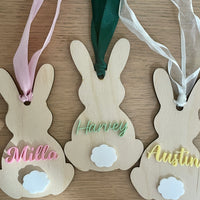 Personalised Easter bunny basket tags