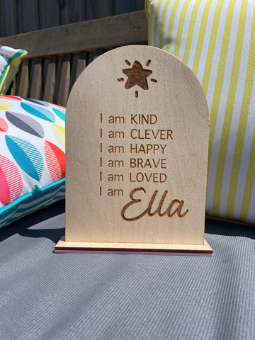 ‘I am…’ personalised boards