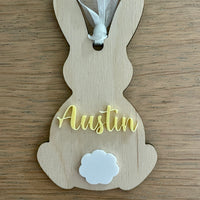 Personalised Easter bunny basket tags