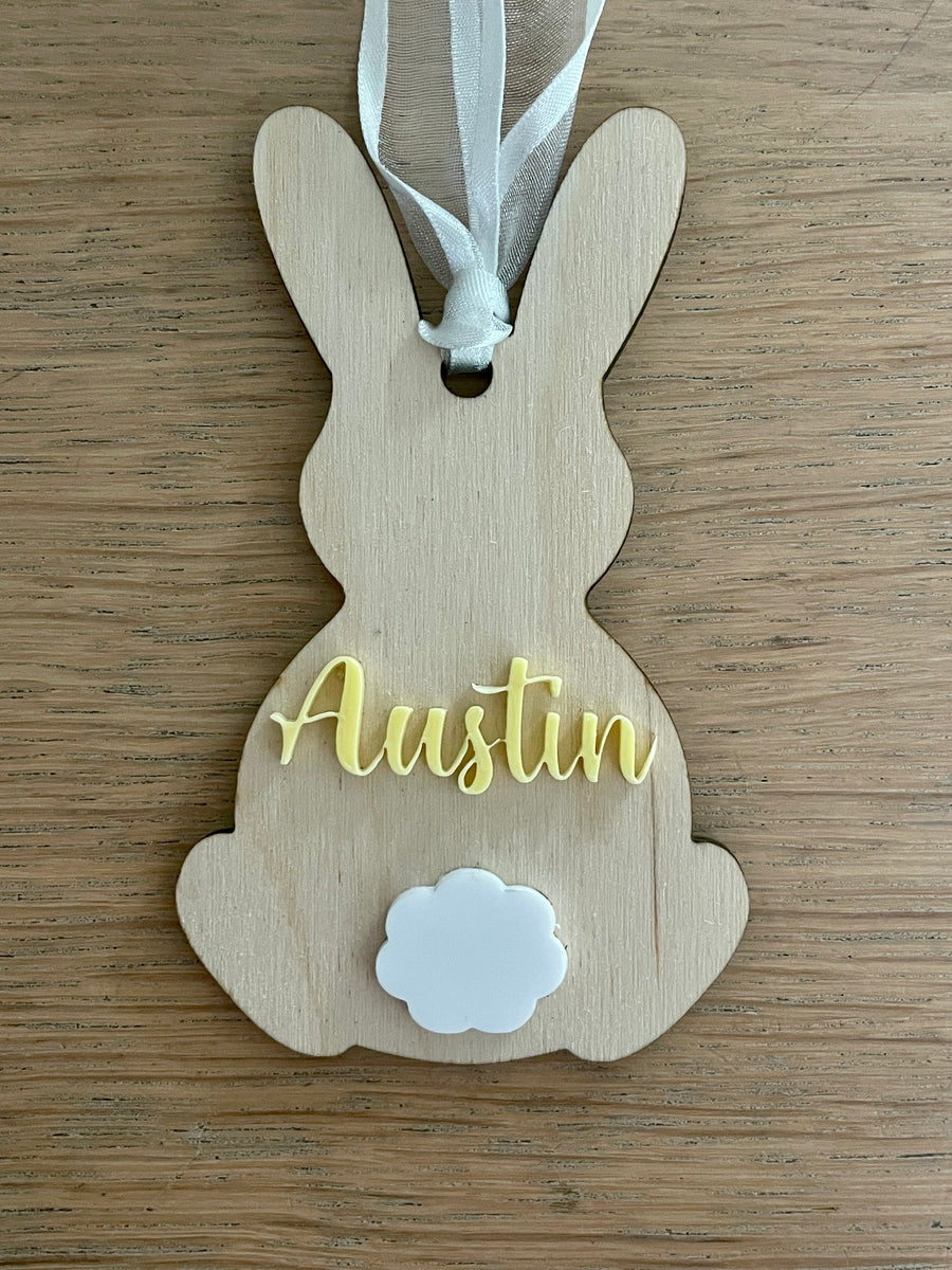 Personalised Easter bunny basket tags