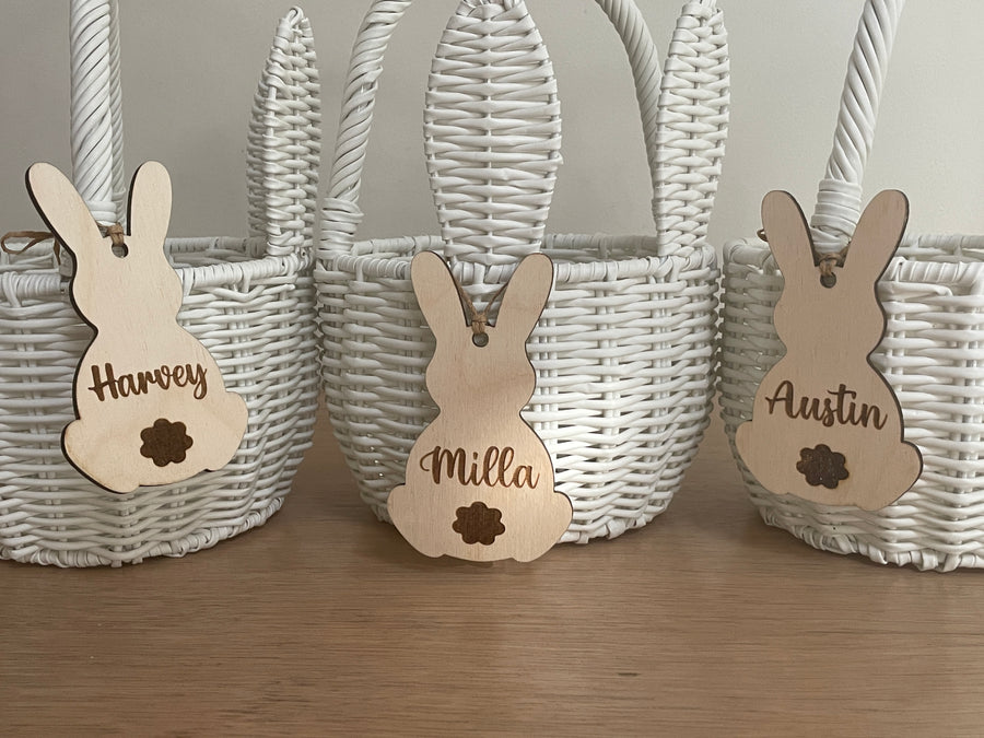 Personalised Easter bunny basket tags